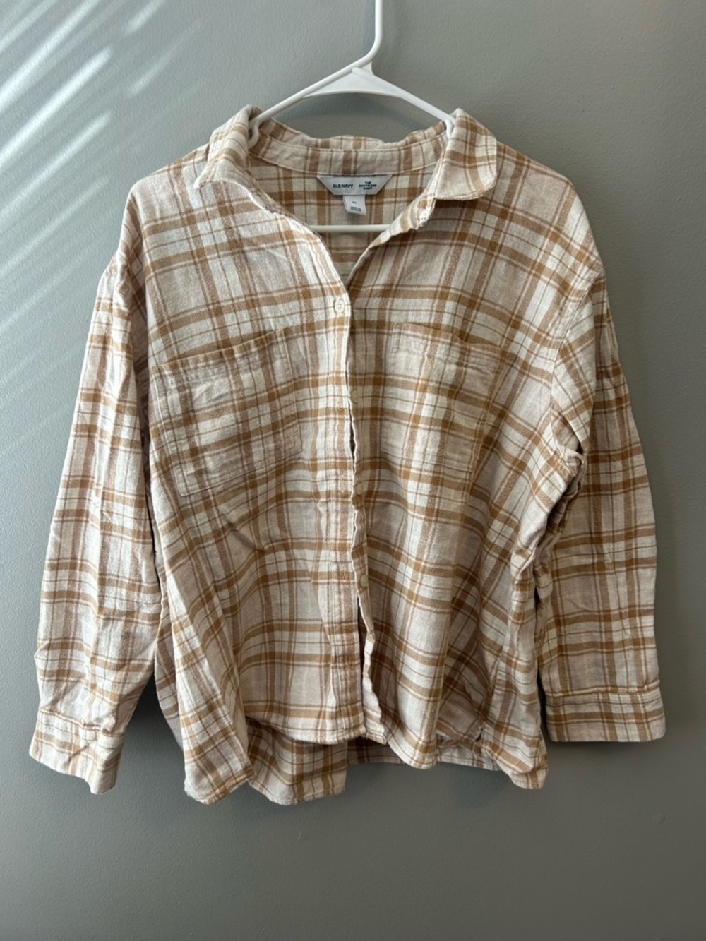 Old navy plaid boyfriend shirt